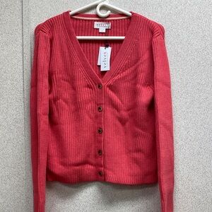 Velvet Women's Vibrant Red Cardigan